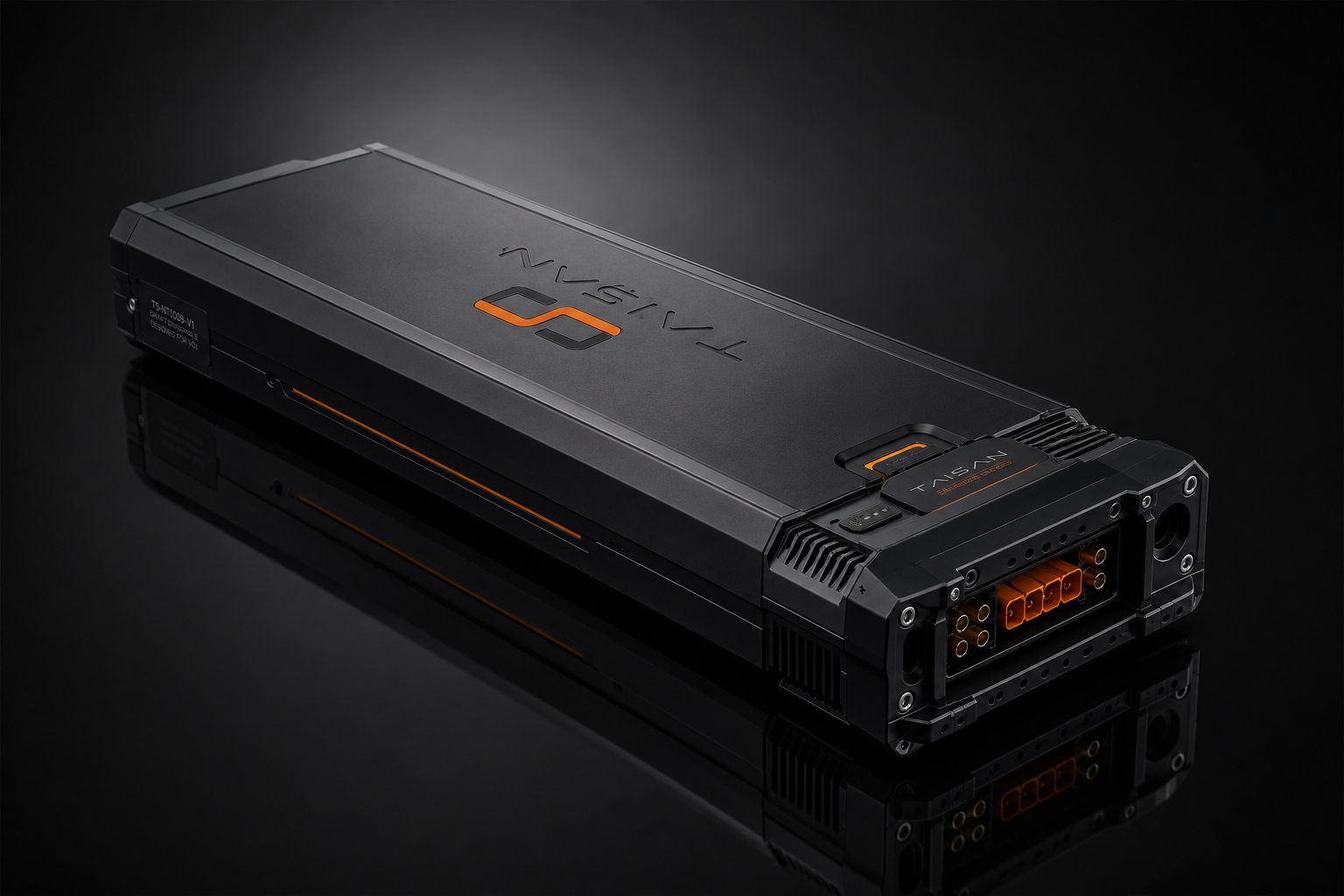 TaiSan black battery pack engineered for integrated vehicle mounting